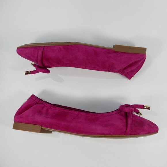 Vince Camuto Maysa Bow Ballet Flats Size 8.5 Fuchsia Pink Suede NEW $110 - Picture 8 of 10